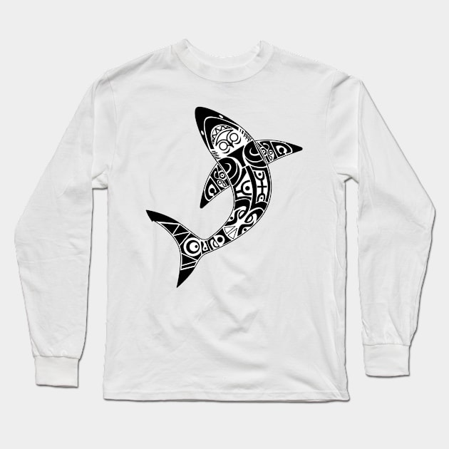 Great white shark Long Sleeve T-Shirt by gabitolgyesi